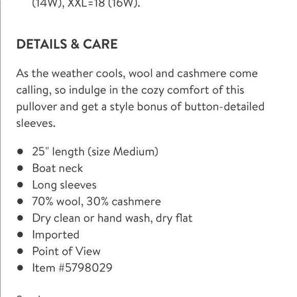 Halogen Wool & Cashmere Button Sleeve Sweater - Picture 3 of 7